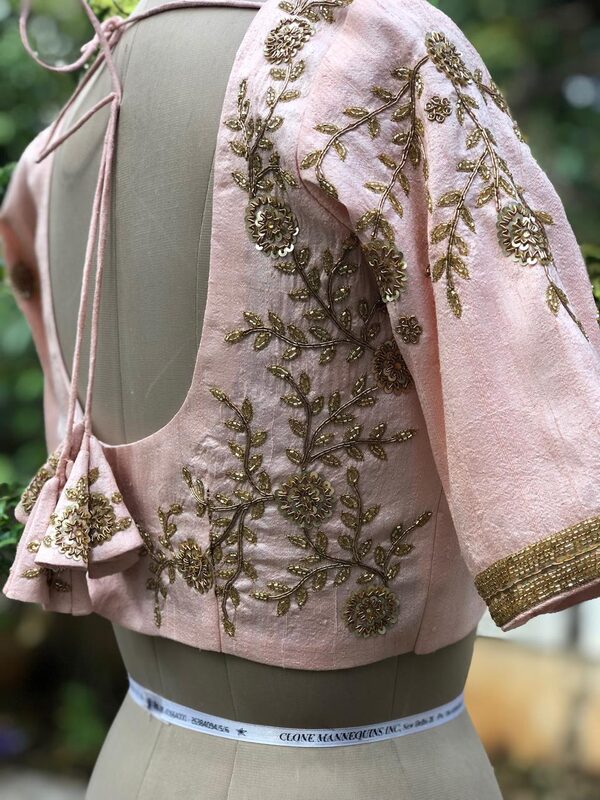 Blush Pink Floral Blouse - image 3