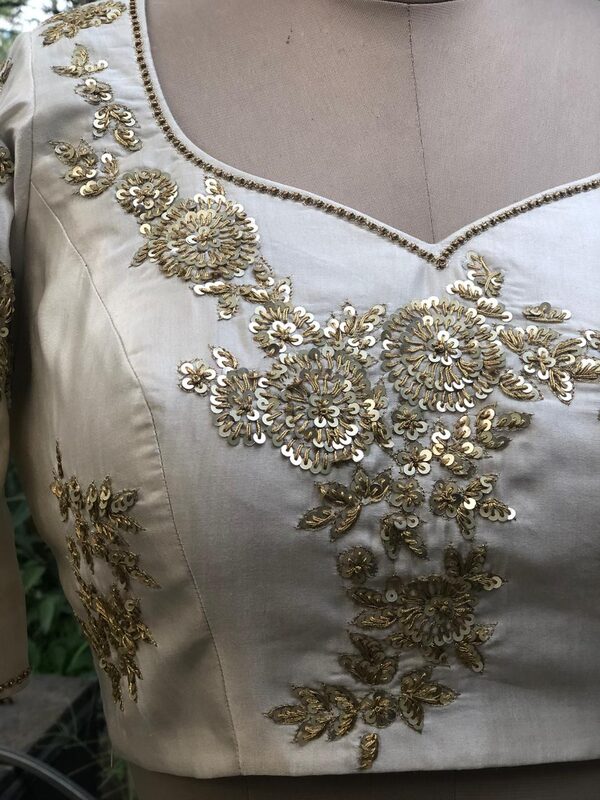 Cream Sequin Blouse - image 2