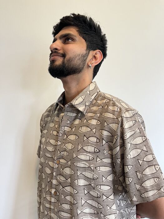Khaki Fish Print Shirt