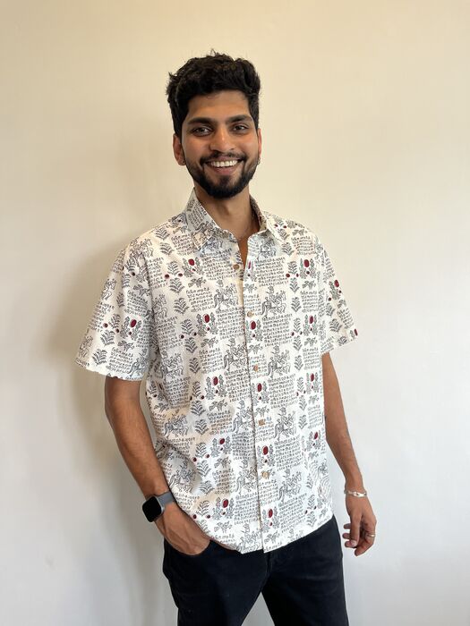 White Kalamkari Shirt
